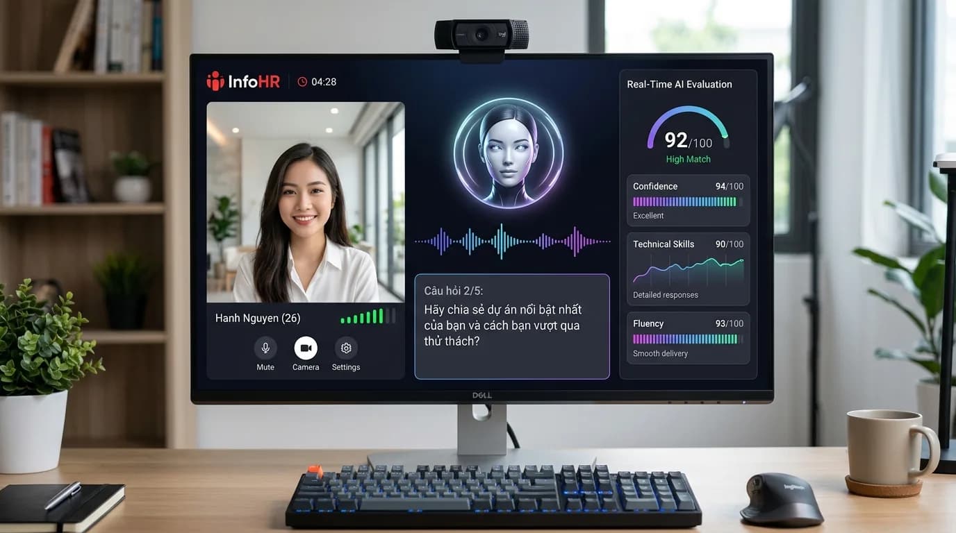 InfoHR • Nền tảng Tuyển dụng & Luyện Phỏng vấn Voice AI